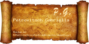 Petrovitsch Gabriella névjegykártya